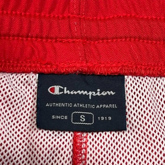Champion Swimsuit Mens Small Shorts Lined Swim Trunks Red Drawstring - Picture 3 of 5
